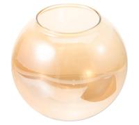 GARVALON Glass Globe Lampshade Pendant Lamp Shade Replacement Large Diameter Semi-Circular Amber Smoke Glass Cover for Ceiling Light Fixture Home Decoration