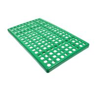 GARVALON Green Plastic Pet Feet Mat Circular Holes 1.6cm Diameter Bunny Cage Mat Reduces Odor Ensures Health for Rabbit Cage Bedding