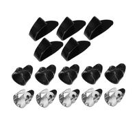 GARVALON Guitar Finger Picks with Thumb Caps and Perforated Metal Finger Guards for Acoustic Electric Bass Ukulele Banjo Celluloid and Stainless Steel Picks in Organizer Box for