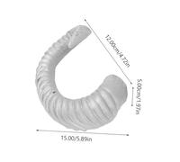 GARVALON Halloween Vivid Sheep Horn Headbands Silver Medium Cleat Design Headdresses for Party Decorations and Costume Accessories