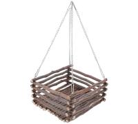 GARVALON Hamster Hanging Swing and Wooden Branch Hammock Small Animal Cage Toy for Squirrels, Bunnies, Chinchillas - Pet Plaything with Fruit Branch Design for Climbing and Resting