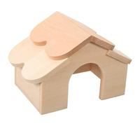 GARVALON Hamster House Small Animal Hideout Wooden Pet Hideaway for Activity and Entertainment, 6.88 X 4.52 X 4.17, Light Yellow, Suitable for Guinea Pig Ferret Dwarf Hamster