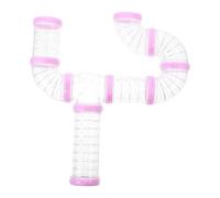 GARVALON Hamster Tube Tunnel Kit 8pcs Plastic Maze with Material for Small Pets Such As Hamsters and Hedgehogs, Designed for External Cage Use