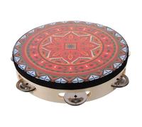GARVALON Handheld Tambourine Ergonomic Percussion Instrument for Dance Music Lessons and Parties and Design Stimulates Musical Interest and Hand-eye Coordination