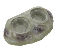 GARVALON Hanging Reptile Feeding Station with 2 Small Magnetic Bowls, Light Green, Includes 4 Additional Bowls - Suitable for Lizards, Turtles, and Tree Frogs in Terrariums