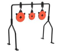 GARVALON Heavy Duty Self Resetting Metal Spinner Target with Stable Base for Outdoor Shooting Range Compact Portable Mini Shooter Target for Spinning Practice and Training