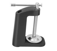 GARVALON Heavy Duty Small C Clamp Metal Table Mount Clamp for Desk Lamp and Microphone Stand Accessories, Adjustable Black Cantilever Clip Suitable for Workstation and Woodworking
