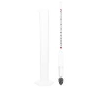GARVALON Hydrometer Alcohol Tester Jar Home Brew Beer Wine Making Meter Hydrometer for Testing Brewing Specific Gravity Measurement 0-100% Accuracy