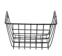 GARVALON Iron Metal Hay Feeder Basket for Rabbits and Guinea Pigs Space-saving Hanging Design Smooth Surface Small Animal Food Holder Black Hollow Frame for Cage Use