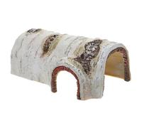 GARVALON Large Artificial Resin Reptile Tree Trunk Hideout 24x11x8.5cm Wear-Resistant Aquarium Stump for Fish Tank Landscape Decoration