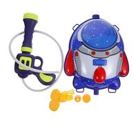 GARVALON Large Blue Space Shuttle Backpack Water Toy for Boys and Girls Summer Beach Pool Play, Plastic Squirt Gun with Pull-out Pump for Outdoor Water Fun Random Color