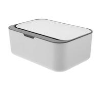 GARVALON Large Capacity Wipe Dispenser Box with Lid Dustproof Dry and Wet Wipes Storage Container Refillable Holder for Home Bathroom Nursery Travel in Dark Grey