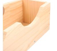 GARVALON Large Capacity Wooden Bunny Rack Feeder for Rabbits and Guinea Pigs, Rectangular Hanging Hay Feeder with Fixing Clips, Suitable for Small Pets and Hamsters