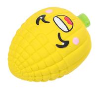 GARVALON Large Latex Squeaky Dog Laughing Corn Vegetable Face for Aggressive Chewers Puppy Teething Interactive for Small Dogs
