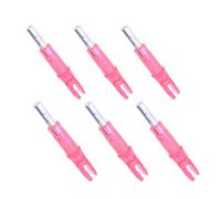 GARVALON LED Lighted Arrow Nocks Abs Material 6pcs for Hunting Bow Accessories Luminous Arrow Tails with Manual On/off 48 Hours Glow for Outdoor Archery