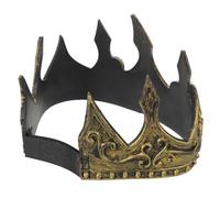 GARVALON Lightweight King Crown for Boys Baroque Style Cosplay Costume Accessory Comfortable Halloween and Birthday Party Hat Photo Props for Creative Dress-up and Stage Performances