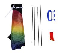 GARVALON Long Tail Triangle Shaped Rainbow Kite for Outdoor Flying, Colorful Easy Flyer Kite with Stable Flight Suitable for Beginners and Outdoor Activities