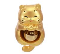 GARVALON Magnetic Lucky Cat Doorbell Japanese Style Prosperity Bell Chime with Gold Maneki Neko Ornament for Shopkeepers Home Entrance Decorative Wind Chime