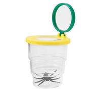 GARVALON Magnifying Insect Observation Box with Three-Section Cup, Eco-Friendly Bug Viewer Case in Yellow and Green, ’ Insect Breeding and Viewing Kit for Outdoor Exploration and Science