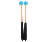GARVALON Marimba Mallets with Wood Handle, Versatile Percussion Tool with Fatigue-free Grip for Group Music Lessons and School Use, Blue Drumsticks for Xylophone and Chime Instruments