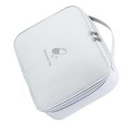 GARVALON Medicine Organizer Travel Bag with Oxford Cloth, Portable White Storage Pouch for Emergency and Daily Medication Management