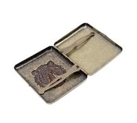 GARVALON Metal Cigarette Case Retro Embossed Tiger Design Portable 20pcs Alloy Cigarette Protector for Travel and Daily Storage