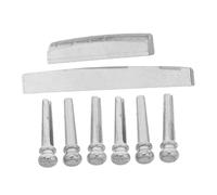 GARVALON Metal Guitar Bridge Saddle Nut with String Pin Nails for Acoustic Folk Guitars Enhances String Retention and Sound Purity Professional Replacement Parts for Repair and Maintenance