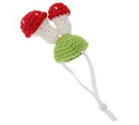 GARVALON Mini Handmade Mushroom Hat for Small Pets, Lightweight Hamster and Hedgehog Costume Accessory, Cute Pet Hat for Halloween and Party Supplies