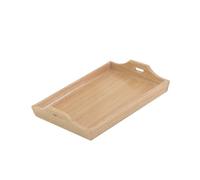 GARVALON Miniature Beech Doll House Food Tray High Simulation Oblong Model for Doll Kitchen Decor Safe Craft Tray for Hands Play and Dollhouse Accessories