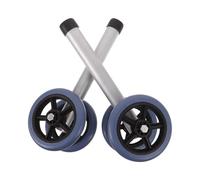 GARVALON Mobility Walker Wheels Replacement Parts, Aluminum Alloy Dual-Row Silent Casters, Smooth Rolling Sturdy Accessories for Seniors’ Walking Aid and Mobility Walker Use