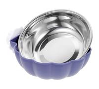 GARVALON Multi-Functional Hanging Dog Bowl Stainless Steel Large Capacity Pet Feeder Bowl Suitable for Puppies and Cats Household Feeding