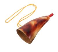 GARVALON Natural Ox Horn Viking Battle Horn Instrument 13-17cm Medieval War Trumpet Cheering Trumpet for Festivals and Ceremonial Use Random Color Random Color