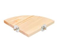 GARVALON Natural Wood Parrot Perch Platform for Cage with Cockatiel Stand and Bird Impact-resistant Elevated Play Area to Reduce Aggression and Encourage Activity