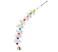 GARVALON Parrot Chewing Cuttlebone Calcium Supplement for Birds Medium Bell Design Portable Bird Plaything for Parakeets Budgies Cockatiels Cage Accessories