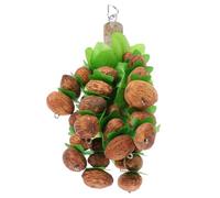 GARVALON Parrot Nut Chew Toy Hanging Nibble Plaything 200g Natural Bird Cage Toy for Large Parrots and Pet Birds