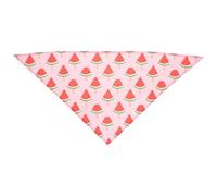 GARVALON Pet Birthday Triangular Bandana for Dogs and Puppies, Single-Layer Printed Watermelon Pattern Dog Bandana Scarf, Party Decoration Accessory for Pets