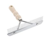 GARVALON Pet Grooming Brush Dog Comb Handheld Pet Grooming Comb Khaki Plastic Stainless Steel Eliminates Knots Does Not Hurt The Skin and Cat