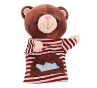 GARVALON Plush Animal Hand Puppet Hand Puppets for Storytelling Family Interactive Bear Design Soft Plush for Early Education and Parent Activities