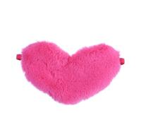 GARVALON Plush Heart-Shaped S Sleeping Mask Rosy Soft Eye Cover for Boys and Comfortable Elastic Sleep Patch for Stress Relief and Travel