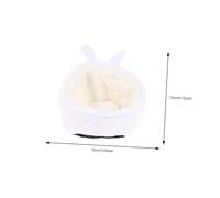 GARVALON Plush Small Pet Bed Warm Guinea Pig House Cozy Hamster Nest Indoor Hideout Winter Rat Nest Soft Cotton Sleeping Cave for Rabbits and Small Animals