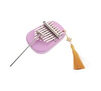 GARVALON Portable 8-key Mini Thumb Piano Kalimba for Beginners, Wooden Finger Piano Instrument with Oval Shape, for Travel and Small Performances