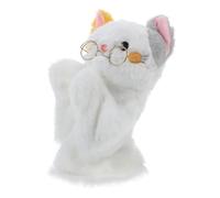GARVALON Portable Cartoon Cat Hand Puppet Plush for Interactive Role Play Animal Puppet Washable Material Fun Storytelling and Early Education