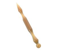 GARVALON Portable Ox Horn Ear Acupuncture Pen Dual Head Meridian Massage Tool for Auricular Therapy and Facial Reflexology Compact Lightweight Design for Go Muscle Tension Relief