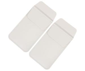 GARVALON Portable PU Leather Pen Organizer Pouch 2Pcs White, Multifunctional Pen Sleeves Pocket Protector for Nurses and Doctors in Clinical Settings