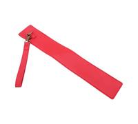 GARVALON Portable Red Fake Leather Drumstick Storage Case for Drummers, Dual Mallets Carrying Bag with Hanging Strap, Percussion Stick Organizer Pouch for Band and Studio Use