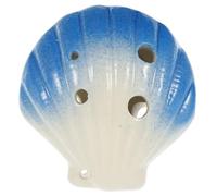 GARVALON Portable Shell Shape Ceramic Ocarina C Key Music Instrument for Beginners Creative Wind Instrument with Sound for Practice and Learning