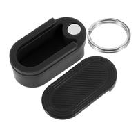 GARVALON Portable Small Magnetic Pill Box with Keychain Medicine Organizer for Travel and Outdoor Compact Capsule Holder for Pocket Purse Secure Storage Case for Daily Pills and Emergency
