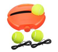 GARVALON Portable Tennis Trainer with Corded Rebound Ball for Beginners Stable Non-slip Base Tennis Practicing Aid Training Equipment for Skill Improvement and Muscle Memory Development