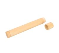 GARVALON Portable Toothbrush Bamboo Tube Holder for Travel Camping Natural Toothbrush Storage Case