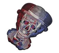 GARVALON Punk Style Skull Embroidered Cloth Patch Large DIY Sewing Applique for Clothes Bags Accessories Hot Melt Sticker for Decoration